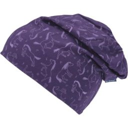 Kinder Beanie JAKO-O, bedruckt oder geringelt, lila, Gr. 46/48