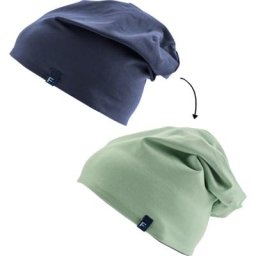 Kinder Beanie wendebar, grün, Gr. 54/56