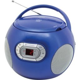 soundmaster® SCD2120 CD Spieler mit Hörbuchfunktion und UKW-Radio, blau