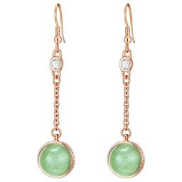 Lulu & Jane Ohrhänger Metall-Legierung verziert mit Kristallen von Swarovski ® in Roségold Ohrringe Damen