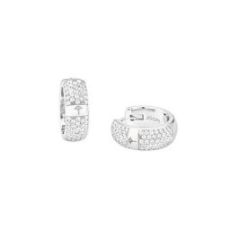 JOOP! Creolen für Damen, 925 Sterling Silber, Zirkonia synth. Ohrringe Weiss