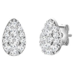 Glanzstücke München Ohrstecker Tropfen Sterling Silber Zirkonia in Silber Ohrringe Damen