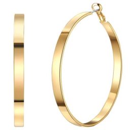 Lulu & Jane Creolen Metall-Legierung in Gelbgold Damen