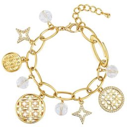 Lulu & Jane Armband Stern Metall-Legierung verziert mit Kristallen von Swarovski® in Gelbgold Armbänder & Armreife Damen