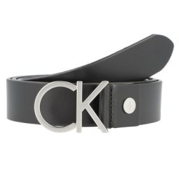 CALVIN KLEIN CK Logo Gürtel Leder Schwarz Damen