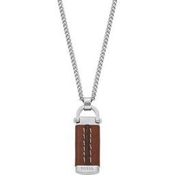 Fossil Kette Edelstahl, Leder Ketten Herren