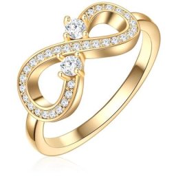Lulu & Jane Ring Metall-Legierung verziert mit Kristallen von Swarovski® in Gelbgold Ringe Damen