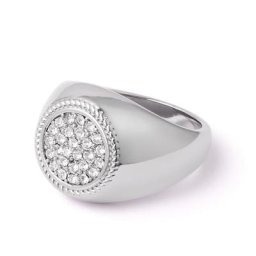 Pippa&Jean Ring Messing Glas in Silber Ringe Damen