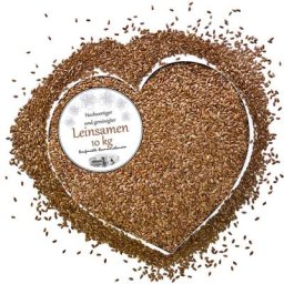 Leinsamen Leinsaat Naturbelassene Leinsamenkörner Flachssamen ganze Körner Wärmekissen Kissen 10 kg