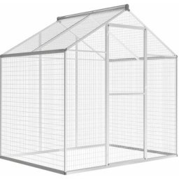 Vidaxl - Außenvoliere Aluminium 178x122x194 cm Transparent