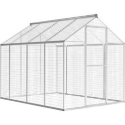 Vidaxl - Außenvoliere Aluminium 178x242x192 cm Grau