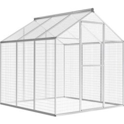 Außenvoliere Aluminium 183x178x194 cm vidaXL - Silber