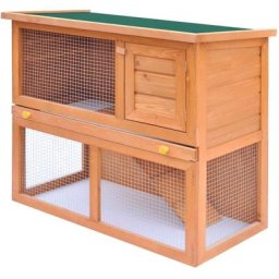 Kaninchenstall Kleintierhaus Hasenstall 1 Tür Holz Vidaxl Braun