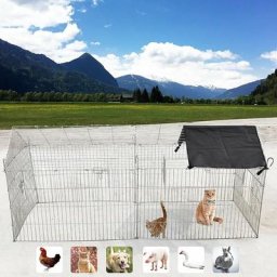 Mucola - Freigehege mit Sonnenschutz Tiergehege Tierlaufstall Freigehege Freilauf Freilaufgehege