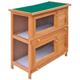 Kaninchenstall Kleintierhaus Hasenstall 4 Türen Holz Vidaxl Braun