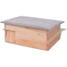 Igelhaus 45x33x22 cm Holz Vidaxl Beige