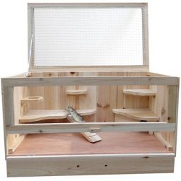 Mucola - Käfig aus Holz Hamsterkäfig Mäusekäfig Rattenkäfig Nagerstall Gehege wow