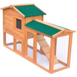 Großer Kaninchenstall Kleintierhaus Hasenstall Holz Vidaxl Braun