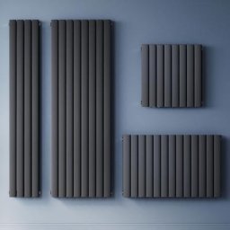 Design Flach Heizkörper Paneelheizkörper Anthrazit Vertikal/Horizontal,Einlagig/Doppellagig