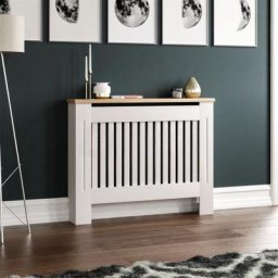 Arlington Heizkörperverkleidung mdf Modern Schrank Lattenrost, Weiß, Mittel