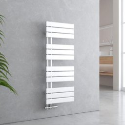 Badheizkörper Flach 1041x400 mm Weiß, Handtuchwärmer für Badezimmer Handtuchtrockner, Panel