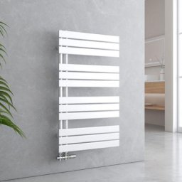 Badheizkörper Flach 1041x600 mm Weiß, Handtuchwärmer für Badezimmer Handtuchtrockner, Panel