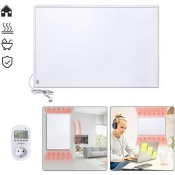 Wärmewellen Infrarotheizung 800W mit Thermostat Wandheizung Elektroheizung Wand- Deckenmontage