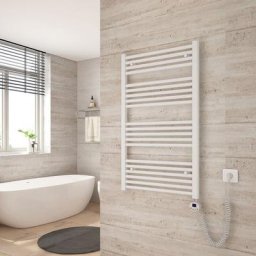 Badheizkörper Elektrisch Handtuchwärmer mit Digitalem Thermostat mit Timer-Funktion Gerade