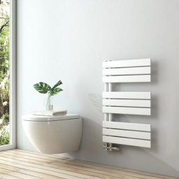 Badheizkörper Handtuchheizkörper Flach Paneel Heizkörper für Bad Seitenanschlusss Weiß 762x500mm