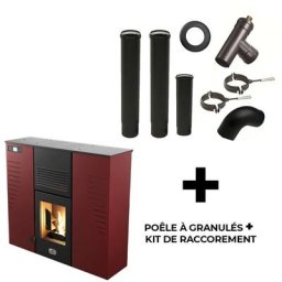 Pelletofen Slim Astral 12 kW + Anschluss-set - Sannover