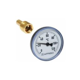 Bimetall Thermometer mit Tauchhülse 1/2"" ag ø 80mm Länge 40mm 63706 - Afriso