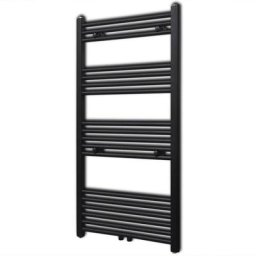 Handtuchheizkörper Warmwasser Gerade Schwarz 600x1160 mm Vidaxl Schwarz