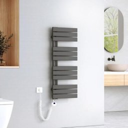 Badheizkörper Elektrisch mit Thermostat, Handtuchheizkörper Elektrisch Panel Handtuchhalter