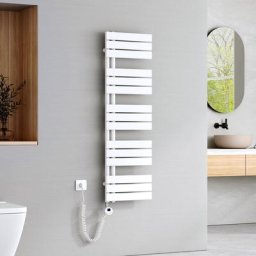 Badheizkörper Elektrisch mit Thermostat, Handtuchheizkörper Elektrisch Panel Handtuchhalter