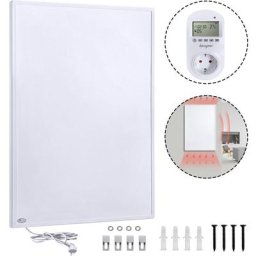 Wärmewellen Infrarotheizung 600W mit Thermostat Wandheizung Elektroheizung Wand- Deckenmontage