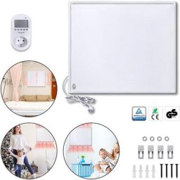 Hengmei - Wärmewellen Infrarotheizung 300W mit Thermostat Wandheizung Elektroheizung Wand