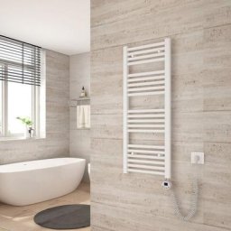 Badheizkörper Elektrisch Handtuchwärmer mit Digitalem Thermostat mit Timer-Funktion Gerade