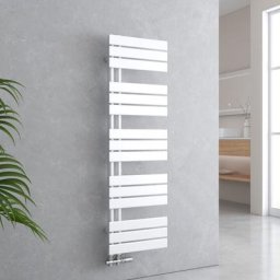 Badheizkörper Flach 1320x400 mm Weiß, Handtuchwärmer für Badezimmer Handtuchtrockner, Panel