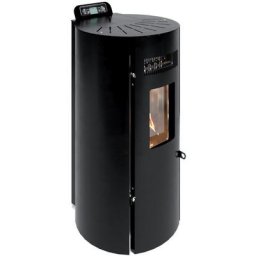 Pelletöfen made in Italy - Boston 9 kW - belüftet - erhitzt bis zu 90 m² - schwarz