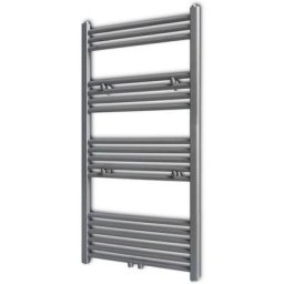 Handtuchheizkörper Warmwasser Gerade Grau 600x1160 mm Vidaxl Grau