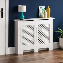 Oxford Heizkörperabdeckung mdf Modern Cabinet Grill, Weiß, Medium