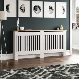 Arlington Heizkörperverkleidung mdf Modern Schrank Lattenrost, Weiß, Extra groß