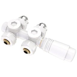 Multiblock Set für Heizkörper Anschlussarmatur mit Thermostat 50mm Ventil-Armaturen Heizungszubehör