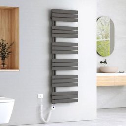Badheizkörper Elektrisch mit Thermostat, Handtuchheizkörper Elektrisch Panel Handtuchhalter