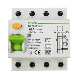 FI-Schutzschalter 63A - 300mA / 4-Pol / Typ b