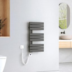 Badheizkörper Elektrisch mit Thermostat, Handtuchheizkörper Elektrisch Panel Handtuchhalter