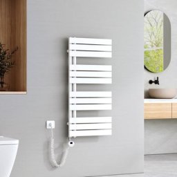 EMKE Badheizkörper Elektrisch mit Thermostat, Handtuchheizkörper Elektrisch Panel Handtuchhalter