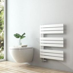 Badheizkörper Handtuchheizkörper Flach Paneel Heizkörper für Bad Seitenanschlusss Weiß 762x600mm