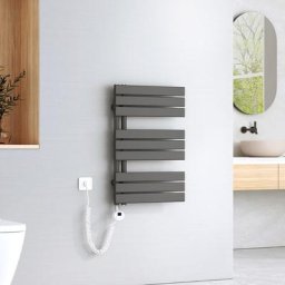 Badheizkörper Elektrisch mit Thermostat, Handtuchheizkörper Elektrisch Panel Handtuchhalter