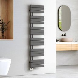 Badheizkörper Anthrazit Flach 1599x400 mm, Handtuchwärmer für Badezimmer Handtuchtrockner, Panel